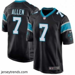 Striking Kyle Allen Carolina Panthers Nike Team Color Jersey Game Black