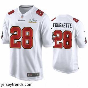 Brilliant Leonard Fournette Buccaneers White Super Bowl Lv Game Fashion Jersey