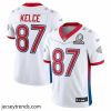 Captivating 2022 NFL Pro Bowl Kansas City Chiefs 87 Travis Kelce AFC White Jersey