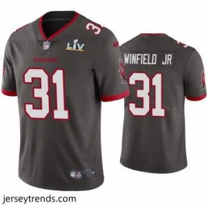 Captivating Antoine Winfield Jr. Buccaneers Pewter Super Bowl Lv Vapor Limited Jersey