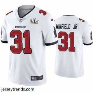 Striking Antoine Winfield Jr. Buccaneers White Super Bowl Lv Vapor Limited Jersey