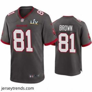 Suave Antonio Brown Buccaneers Pewter Super Bowl Lv Game Jersey