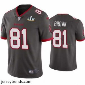 Suave Antonio Brown Buccaneers Pewter Super Bowl Lv Vapor Limited Jersey