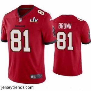 Exquisite Antonio Brown Buccaneers Red Super Bowl Lv Vapor Limited Jersey