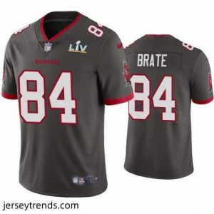 Captivating Cameron Brate Buccaneers Pewter Super Bowl Lv Vapor Limited Jersey