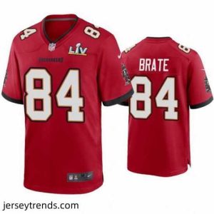 Radiant Cameron Brate Buccaneers Red Super Bowl Lv Game Jersey
