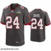 Suave Carlton Davis Buccaneers Pewter Super Bowl Lv Game Jersey