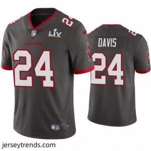 Radiant Carlton Davis Buccaneers Pewter Super Bowl Lv Vapor Limited Jersey