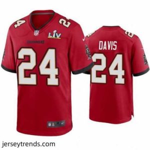Exquisite Carlton Davis Buccaneers Red Super Bowl Lv Game Jersey
