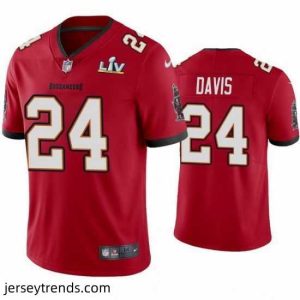Striking Carlton Davis Buccaneers Red Super Bowl Lv Vapor Limited Jersey