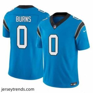 Suave Carolina Panthers 0 Brian Burns Blue 2023 F.U.S.E  Vapor Untouchable Stitched Football Jersey