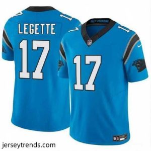 Enchanting Carolina Panthers 17 Xavier Legette Blue 2024 F.U.S.E  Vapor Limited Stitched Football Jersey