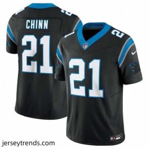Striking Carolina Panthers 21 Jeremy Chinn Black 2023 F.U.S.E  Vapor Untouchable Stitched Football Jersey
