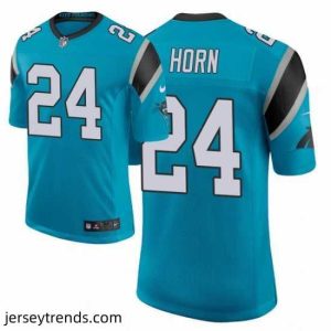Exquisite Carolina Panthers 24 Jaycee Horn 2021 NFL Draft Classic Limited Jersey   Blue