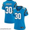 Brilliant Carolina Panthers 30 Chuba Hubbard Blue 2023 F.U.S.E  Vapor Limited Stitched Football Jersey