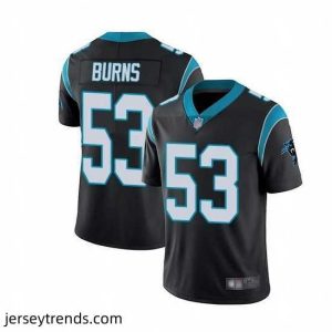 Striking Carolina Panthers 53 Brian Burns Black Vapor Untouchable Limited Stitched Jersey