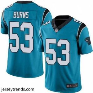 Magnificent Carolina Panthers 53 Brian Burns Blue Vapor Untouchable Limited Stitched Jersey