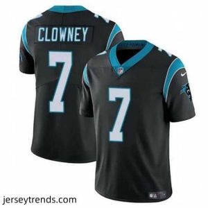 Exquisite Carolina Panthers 7 Jadeveon Clowney Black Vapor Limited Stitched Football Jersey