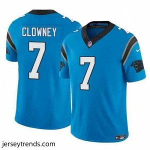 Radiant Carolina Panthers 7 Jadeveon Clowney Blue 2024 F.U.S.E  Vapor Limited Stitched Football Jersey