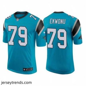 Magnificent Carolina Panthers 79 Ikem Ekwonu 2022 Blue Stitched jersey