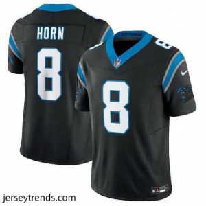 Suave Carolina Panthers 8 Jaycee Horn Black 2023 F.U.S.E. Vapor Untouchable Stitched Football Jersey