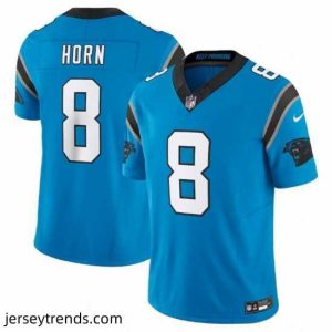 Suave Carolina Panthers 8 Jaycee Horn Blue 2023 F.U.S.E  Vapor Untouchable Stitched Football Jersey