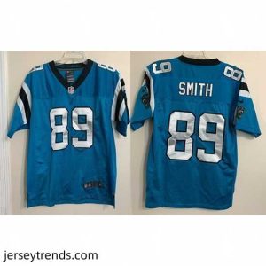 Radiant Carolina Panthers 89 Steve Smith Blue Game Jersey