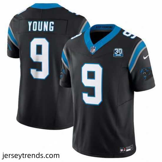 Men-Carolina-Panthers-9-Bryce-Young-Black-2024-30th-Anniversary-Patch-F-U-S-E-Vapor-Limited-Stitched-Football-Jersey-883134_21765_550X550