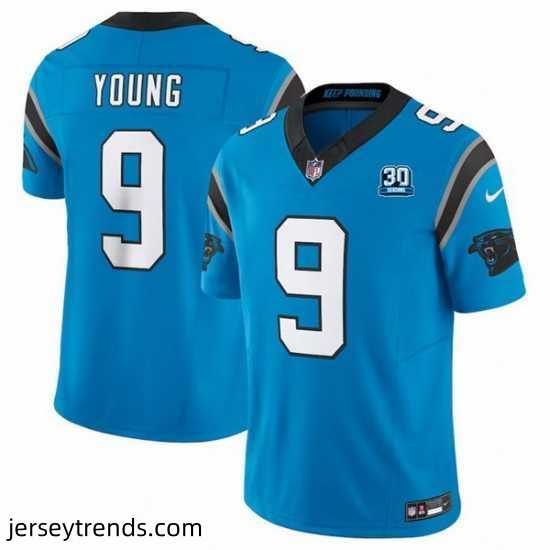 Men-Carolina-Panthers-9-Bryce-Young-Blue-2024-30th-Anniversary-Patch-F-U-S-E-Vapor-Limited-Stitched-Football-Jersey-883135_21765_550X550