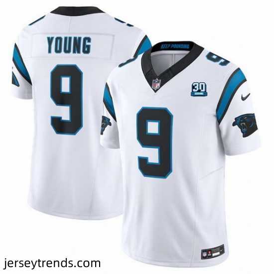 Men-Carolina-Panthers-9-Bryce-Young-White-2024-30th-Anniversary-Patch-F-U-S-E-Vapor-Limited-Stitched-Football-Jersey-883130_21765_550X550