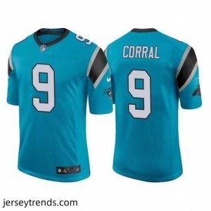 Suave Carolina Panthers 9 Matt Corral 2022 Blue Stitched Jersey