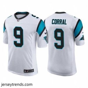 Magnificent Carolina Panthers 9 Matt Corral 2022 White Stitched Jersey