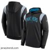 Brilliant Carolina Panthers Black Sideline Stack Performance Pullover Hoodie 001