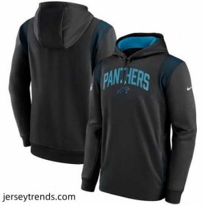 Captivating Carolina Panthers Black Sideline Stack Performance Pullover Hoodie 002