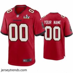 Captivating Custom Buccaneers Red Super Bowl Lv Game Jersey