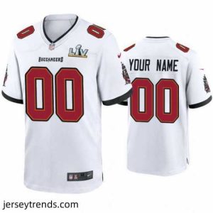Radiant Custom Buccaneers White Super Bowl Lv Game Jersey