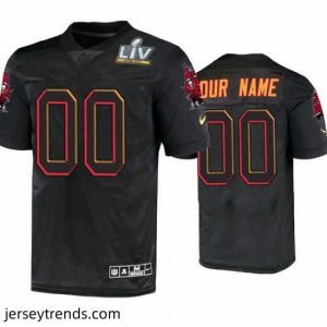 Striking Custom Tampa Bay Buccaneers Black Super Bowl Lv Jersey