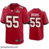 Brilliant Derrick Brooks Buccaneers Red Super Bowl Lv Game Jersey
