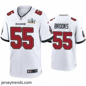 Captivating Derrick Brooks Buccaneers White Super Bowl Lv Game Jersey
