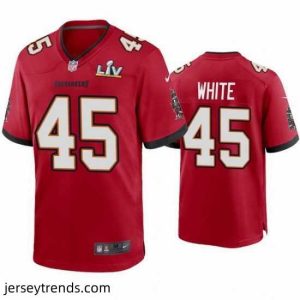 Exquisite Devin White Buccaneers Red Super Bowl Lv Game Jersey