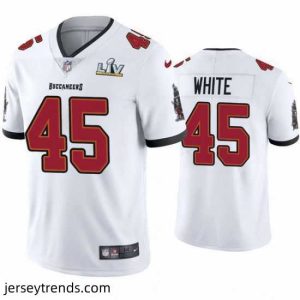 Exquisite Devin White Buccaneers White Super Bowl Lv Vapor Limited Jersey