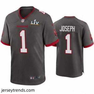 Magnificent Greg Joseph Buccaneers Pewter Super Bowl Lv Game Jersey