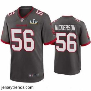 Suave Hardy Nickerson Buccaneers Pewter Super Bowl Lv Game Jersey