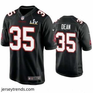 Suave Jamel Dean Buccaneers Black Super Bowl Lv Game Fashion Jersey