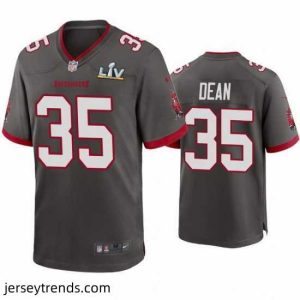 Suave Jamel Dean Buccaneers Pewter Super Bowl Lv Game Jersey
