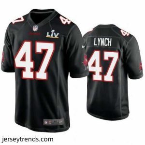 Radiant John Lynch Buccaneers Black Super Bowl Lv Game Fashion Jersey