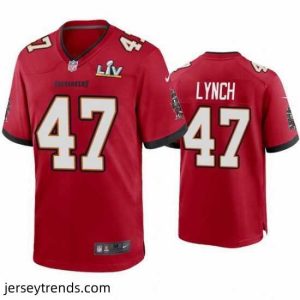 Suave John Lynch Buccaneers Red Super Bowl Lv Game Jersey