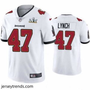 Exquisite John Lynch Buccaneers White Super Bowl Lv Vapor Limited Jersey