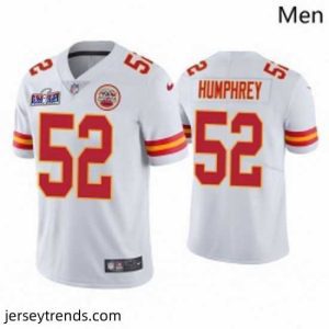 Magnificent Kansas City Chiefs 52 Creed Humphrey White Vapor Untouchable Limited Stitched Football 2024 Super Bowl LVIII Jersey
