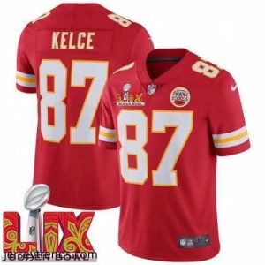 Magnificent Kansas City Chiefs Travis Kelce #87 Red 2025 Super Bowl LIX F.U.S.E Stitched Jersey